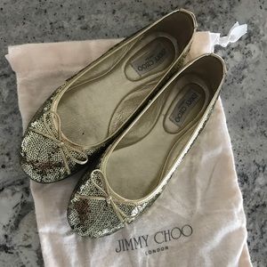 Jimmy Choo Women's Gold Ballet Flats